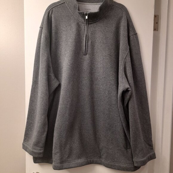 *BOGO FREE* 4XLT Van Heusen Big & Tall Sweater 1/4 Zip Long Sleeve Pullover - Picture 1 of 10